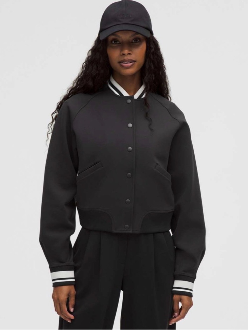 Lululemon Snap-Front Collegiate Jacket (Black)
